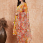 InWeave Women's Mustard Alia Neck Style Gota Set W Organza Dupatta - Swadesiicart