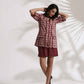 trueBrowns Brown Cotton Print Jacket Top & Short Co-ord Set - Swadesiicart