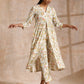 trueBrowns White Multi Color Overall Block Print Cotton Kurta Pant Set | Swadesiicart