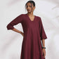 trueBrowns Maroon Dobby Kurta Set | Swadesiicart