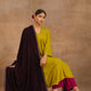 trueBrowns Wine Velvet Embroidered Shawl | Swadesiicart