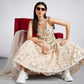 House of Panchhi Cream Net Sequins, Mirror And Thread Embroidery Lehenga Choli & Dupatta | Swadesiicart