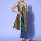 InWeave Women's Navy Brocade Jacket - Swadesiicart
