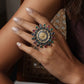 trueBrowns Silver Gold Tone Mandala Ring | Swadesiicart