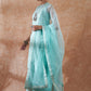 InWeave Women's Powder Blue Jacquard Halter Kurta Set W Powder Blue Or Dupatta - Swadesiicart