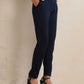 trueBrowns Navy Woollen Pants | Swadesiicart