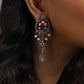 trueBrowns Silver Tone Handpainted Dangle Earrings - Swadesiicart