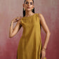trueBrowns Mustard Cotton Kurta Set | Swadesiicart