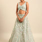 House of Panchhi Sea green Net Multi Sequins with heavy Zarkan embroidery Lehenga choli & Dupatta | Swadesiicart