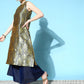 InWeave Women's Blue Banarasi Halter Kurta Set - Swadesiicart