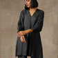 trueBrowns Black Solid Textured Co-Ord Set - Swadesiicart