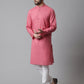 Even Apparels Rust Pure Cotton Kurta With Band Collar | Swadesiicart