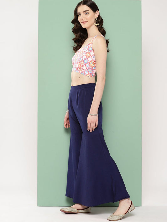Ahalyaa Printed Ethnic Co-Ords with Shrug - Swadesiicart