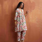trueBrowns Off White Print Anarkali Kurta Co-ord Set - Swadesiicart