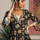 Pomcha Jaipur Roop Rang Hand Block Anarkali Set | Swadesiicart