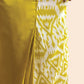 trueBrowns Lime Muslin Ikat Saree | Swadesiicart