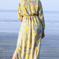 Noroke Vintage Crepe Yellow Vintage Printed Long Dress | Swadesiicart