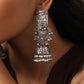 trueBrowns Silver Tone Floral Jhumka Earrings - Swadesiicart
