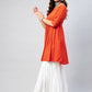 InWeave Women's Orange Short Anarkali Kurta - Swadesiicart