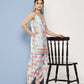 Ahalyaa Women Floral Printed Gotta Patti Kurti With Dhoti Pants & With Dupatta | Swadesiicart