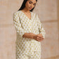 trueBrowns Green Buta On Off-White Block Print Cotton Co-Ord Set - Swadesiicart