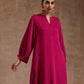 trueBrowns Pink Modal Satin Relax Co-ord Set - Swadesiicart