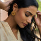 trueBrowns Gold-Polished Leaf Earrings | Swadesiicart