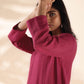 trueBrowns Carrot Cotton Dobby Pocket Dress | Swadesiicart