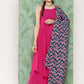 InWeave Women's Fuchsia Strappy Set W Navy Pink Lotus Cr Duptta - Swadesiicart