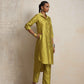 trueBrowns Green Shirt Kurta Set | Swadesiicart