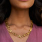trueBrowns Gold-Polished Floral Necklace | Swadesiicart
