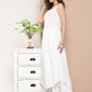 InWeave Women's Cream Strappy With Blue White Chintz Organza Cape - Swadesiicart
