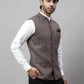 Even Apparels Men's Brown Nehru Jacket With Welt Pockets | Swadesiicart