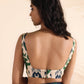 trueBrowns Green Muslin Ikat Sleeveless Blouse | Swadesiicart
