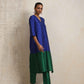 trueBrowns Blue Silk Kurta Set | Swadesiicart