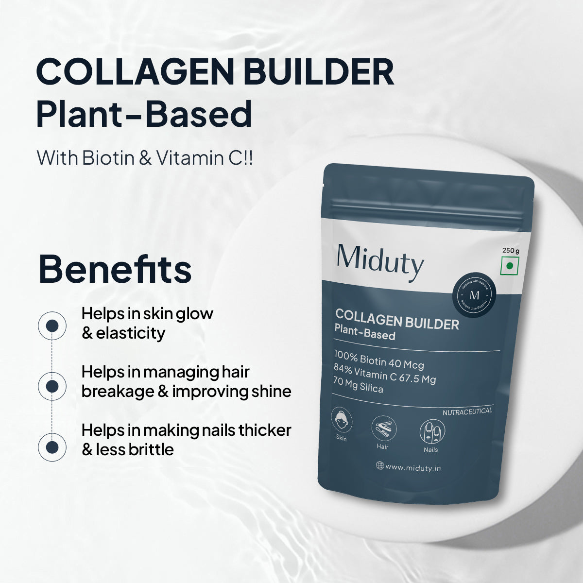 Miduty by Palak Notes Organic Plant Based Collagen | Swadesiicart