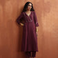 trueBrowns Maroon Straight Kurta Set | Swadesiicart
