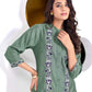 BulBul Deepti Chanderi Olive Co-Ord Set - Swadesiicart