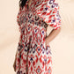 trueBrowns Carrot Cotton Ikat Dress | Swadesiicart