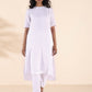 trueBrowns White Cotton Dobby Kurta Pant Set | Swadesiicart