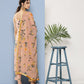 Ahalyaa Women Nude-Coloured Floral Printed Gotta Patti Kurta with Trousers & With Dupatta | Swadesiicart