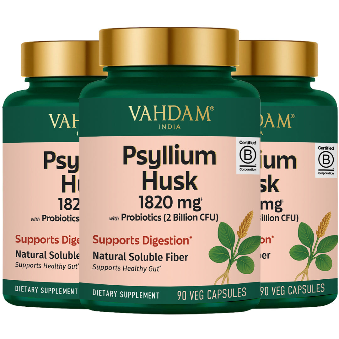 Psyllium Husk 1820mg with Probiotics (2 Billion CFU)