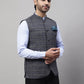 Even Apparels Men's Grey Nehru Jacket With Welt Pockets | Swadesiicart