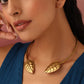 trueBrowns Brass Leaf Contemporary choker | Swadesiicart