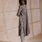 trueBrowns Clay Dabu Zig-Zag Motifs Print Cotton Kurta Pant Set | Swadesiicart