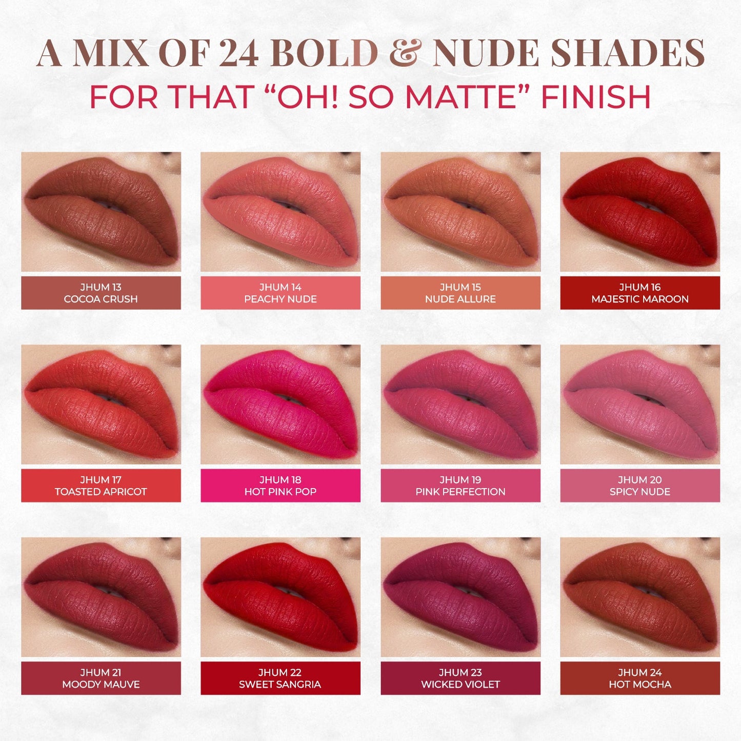 Long Stay Ultra Matte Lipstick with Shea Butter and Jojoba Oil (Copy)