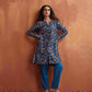 trueBrowns Blue Print Kurta Co-ord Set - Swadesiicart