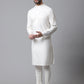 Even Apparels White Pure Cotton Kurta With Band Collar | Swadesiicart