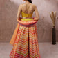 House of Panchhi Yellow Organza Leheriya Printed Lehenga Choli & Dupatta | Swadesiicart