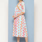 Ahalyaa Floral Printed Midi Empire Ethnic Dress | Swadesiicart
